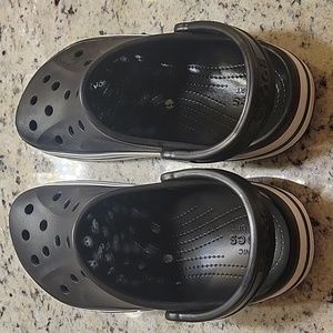 Women's and  Men's Black Croks, 10.